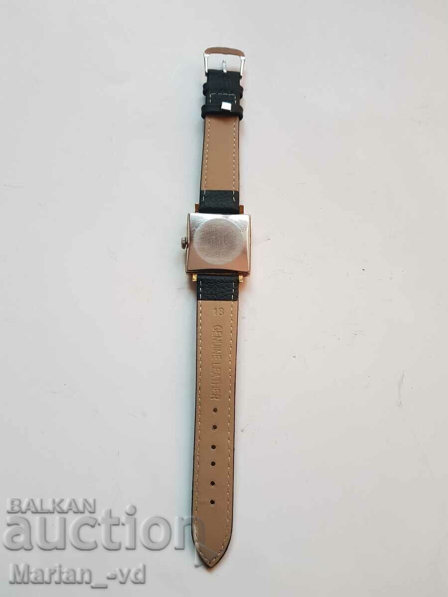 Delivery of Slava gold-plated men's mechanical watch (21jewels)