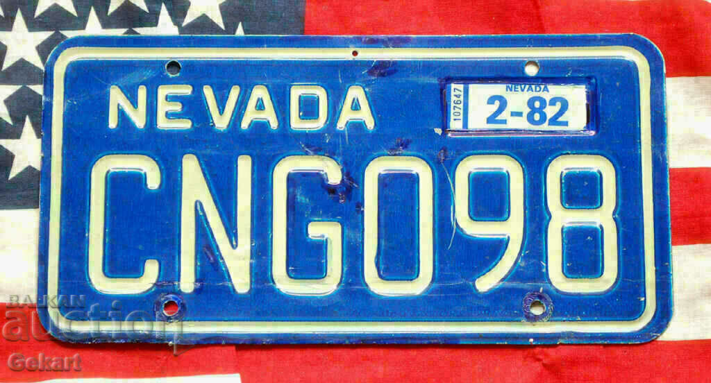Placă de înmatriculare americană NEVADA