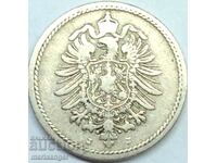 5 Pfennig 1875 J Germania Eagle Reich