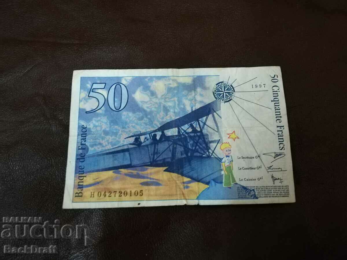 Auction Banknote France 50 francs, francs 1997. Auction Banknote France 50 francs, francs 1997.