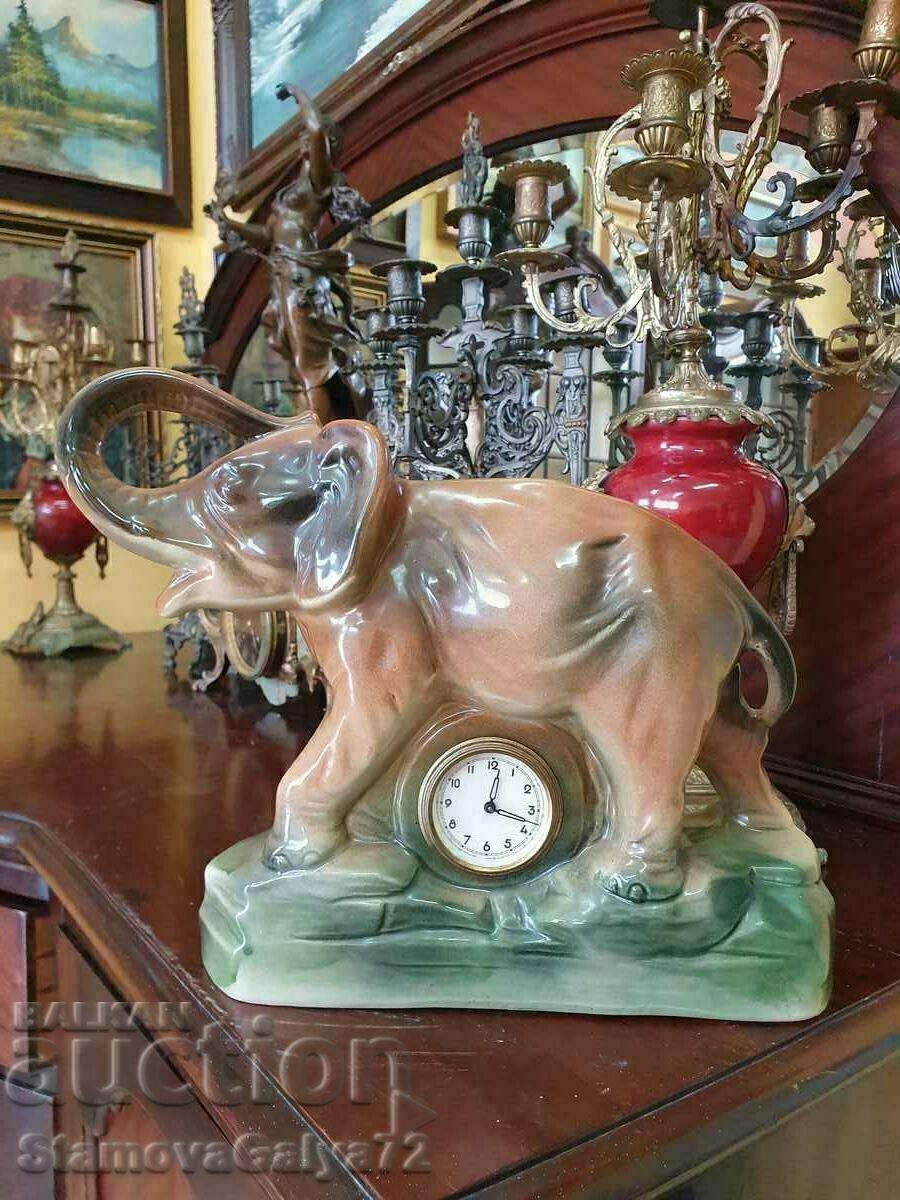 Beautiful antique porcelain mechanical clock