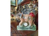 Beautiful antique porcelain mechanical clock