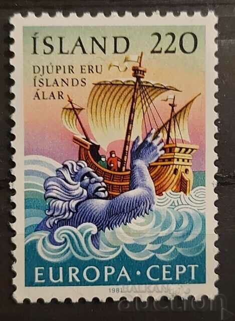 Исландия 1981 Европа CEPT Кораби MNH