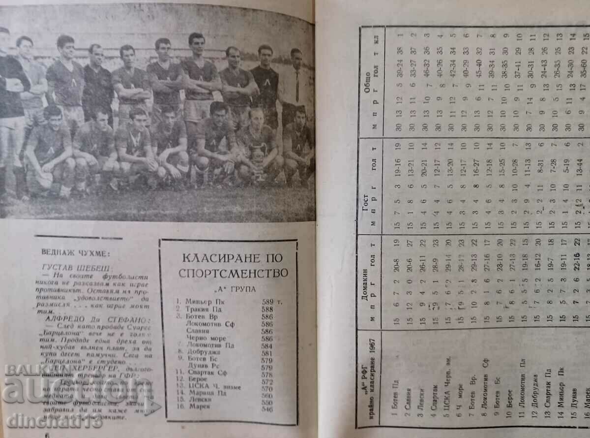 Football FOOTBALL PROGRAM AUTUMN 1967-1968 - 5 Football FOOTBALL PROGRAM AUTUMN 1967-1968 - 5