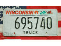 US License Plate WISCONSIN