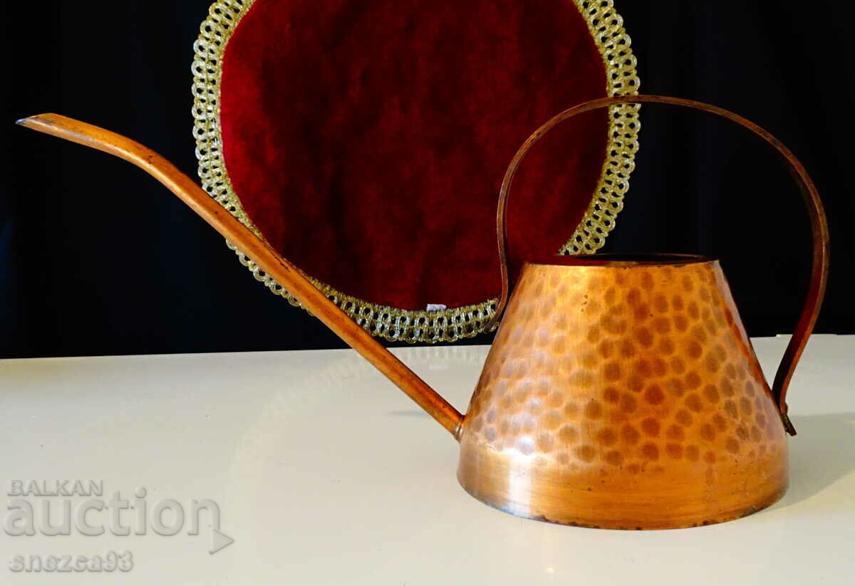 Copper watering can, teapot, German, handmade.