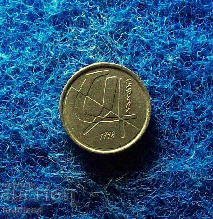 5 pesetas Spania 1998 cu preț € 0.20 | 0.39 BGN