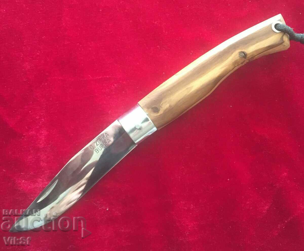 Turkey-pocket knife, jay, walnut handle-90x200mm
