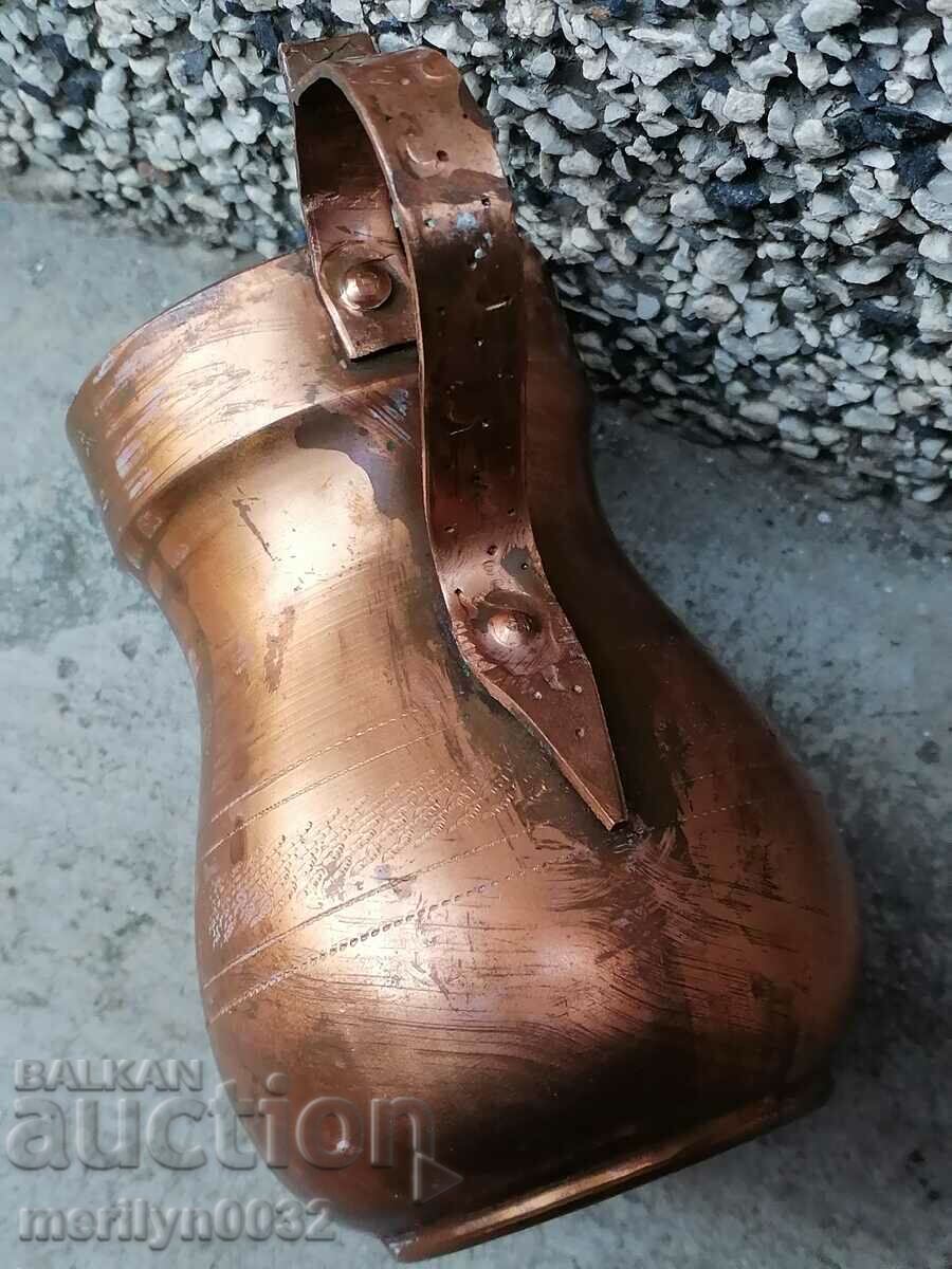 Auction Copper tin tin baker, copper bowl glass goblet Auction Copper tin tin baker, copper bowl glass goblet