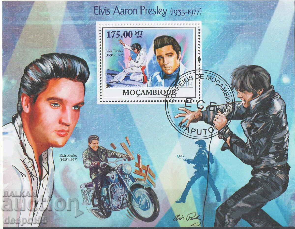 2009 Μοζαμβίκη. Elvis Aaron Presley, 1935-1977. ΟΙΚΟΔΟΜΙΚΟ ΤΕΤΡΑΓΩΝΟ.