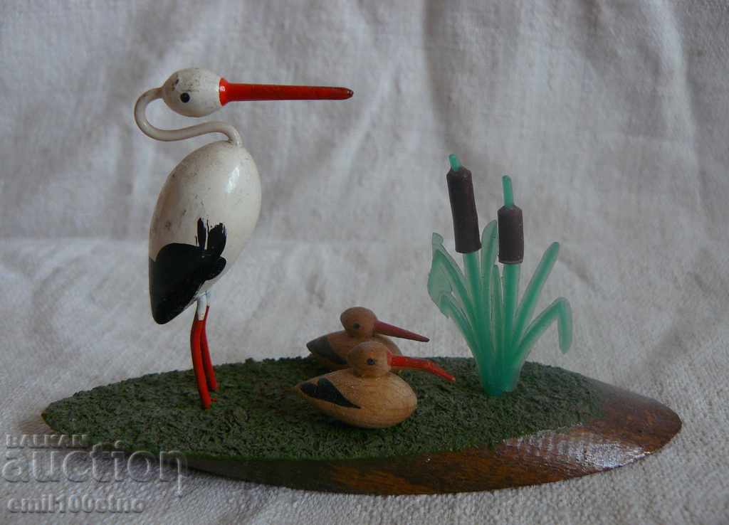 Souvenir figurine - Stork with small-tree and plastic BZNS Troyan