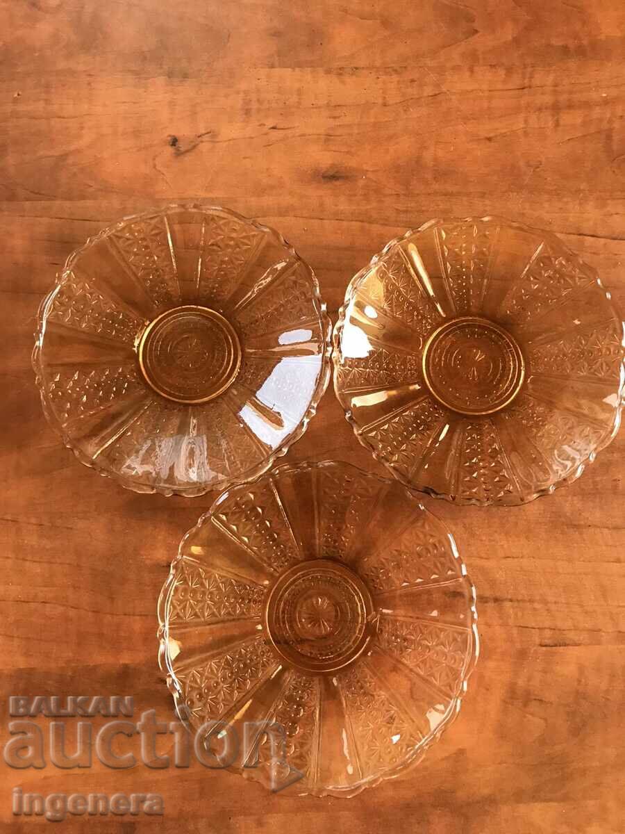 PLATE GLASS COLORED RELIEF-3 PCS