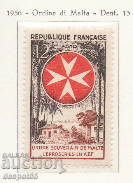 1956. Franţa. Ordinul Maltei - Ajutor pentru lepră.