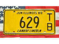 US License Plate ILLINOIS 1980