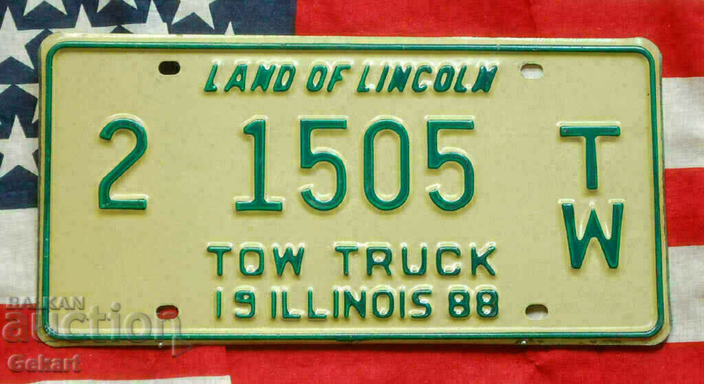 Πινακίδα ΗΠΑ ILLINOIS 1988