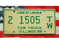 US License Plate ILLINOIS 1988