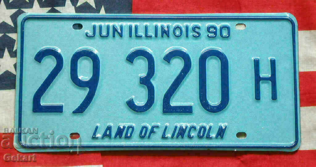 Πινακίδα ΗΠΑ ILLINOIS 1990