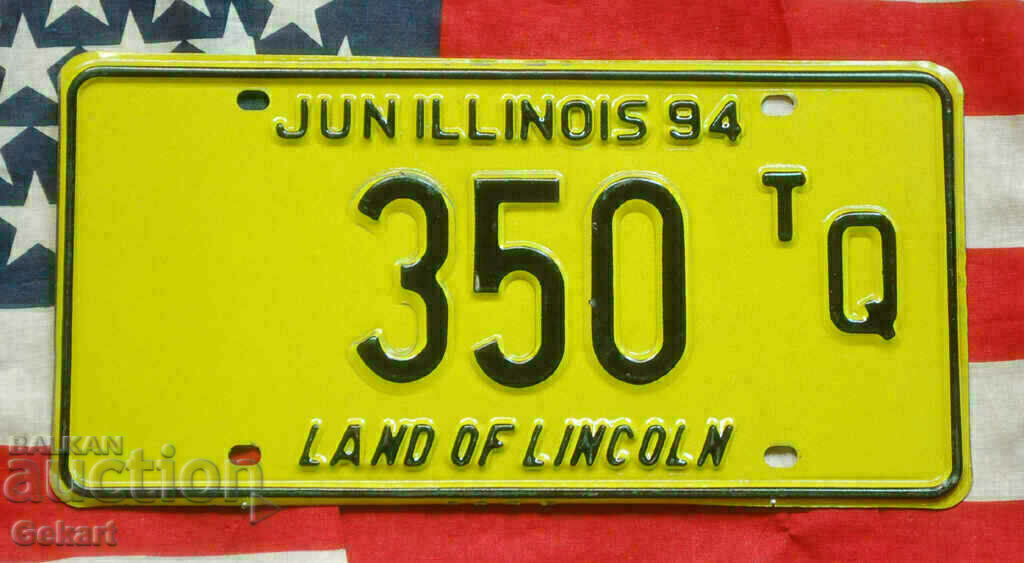 US License Plate ILLINOIS 1994