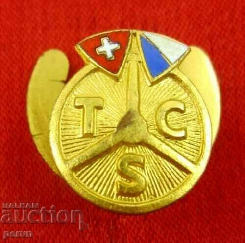 Delivery of Old buttonhole-Switzerland-Zurich-Touring Club-Motorcycle Club-Rare Delivery of Old buttonhole-Switzerland-Zurich-Touring Club-Motorcycle Club-Rare