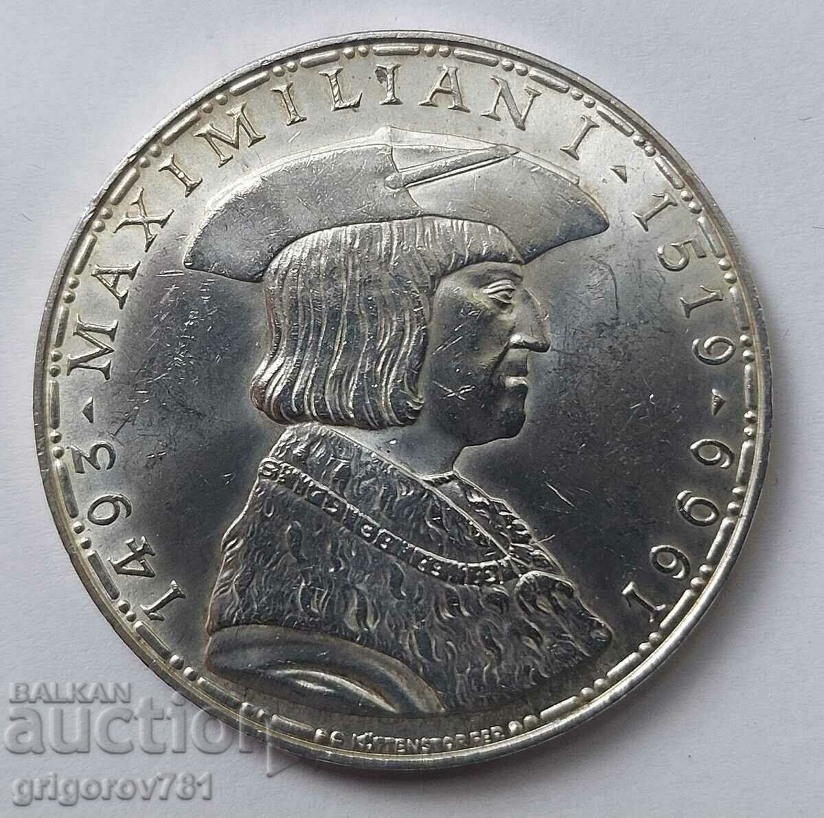 50 шилинга сребро Австрия 1961 - сребърна монета #7