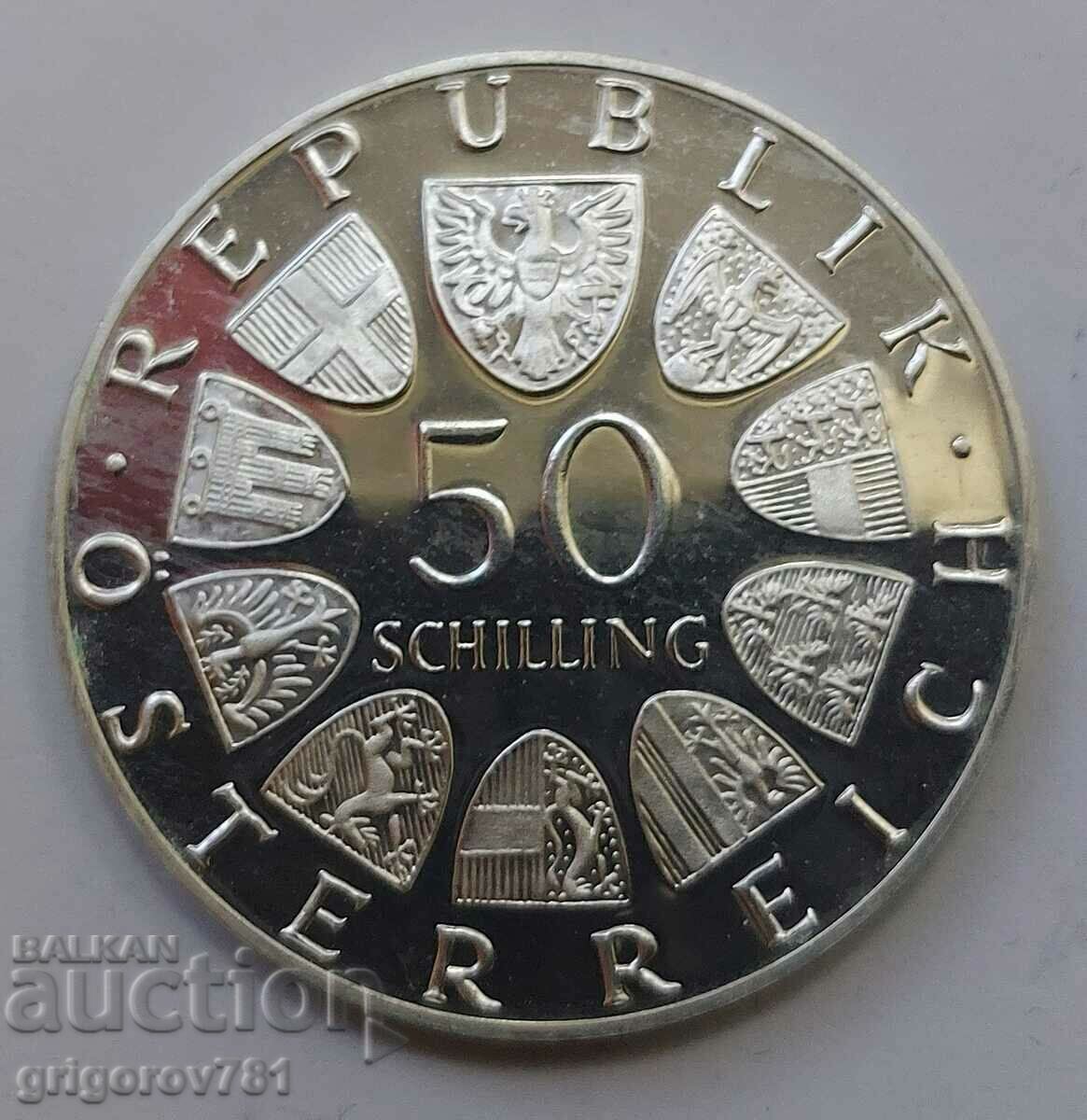 50 шилинга сребро Австрия 1974 пруф - сребърна монета #22 с цена € 19.94 | 39.00 лв. 50 шилинга сребро Австрия 1974 пруф - сребърна монета #22 с цена € 19.94 | 39.00 лв.