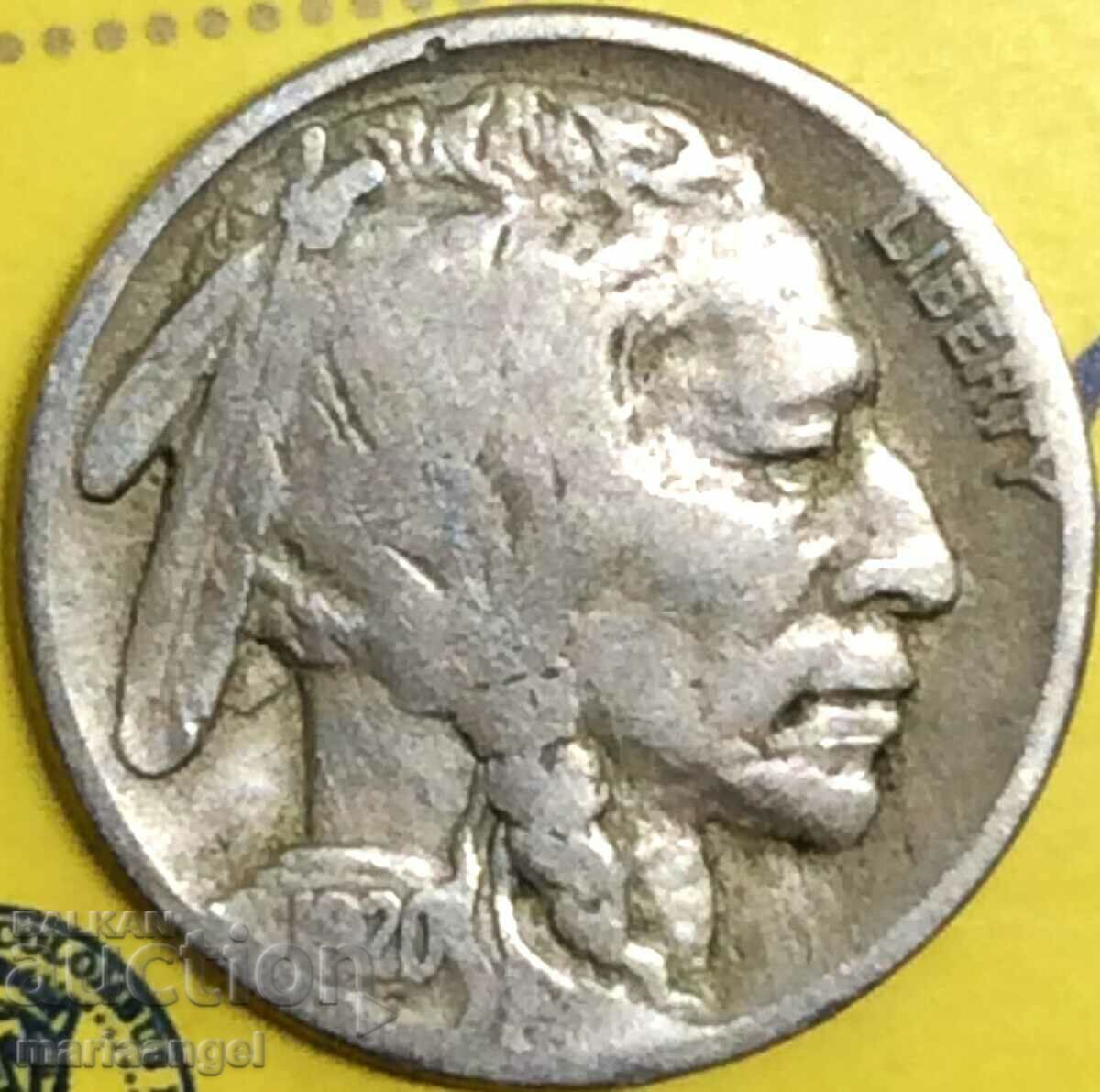 САЩ 5 цента 1920