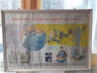 Голям плакат картина СОЦ гражданска защита рамка