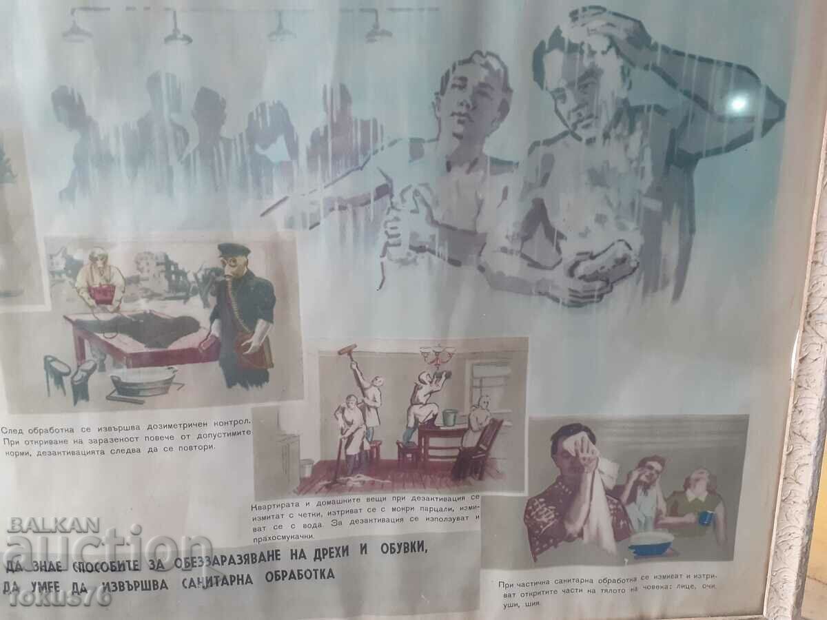 Delivery of Large poster picture SOC civil defense frame glass Delivery of Large poster picture SOC civil defense frame glass