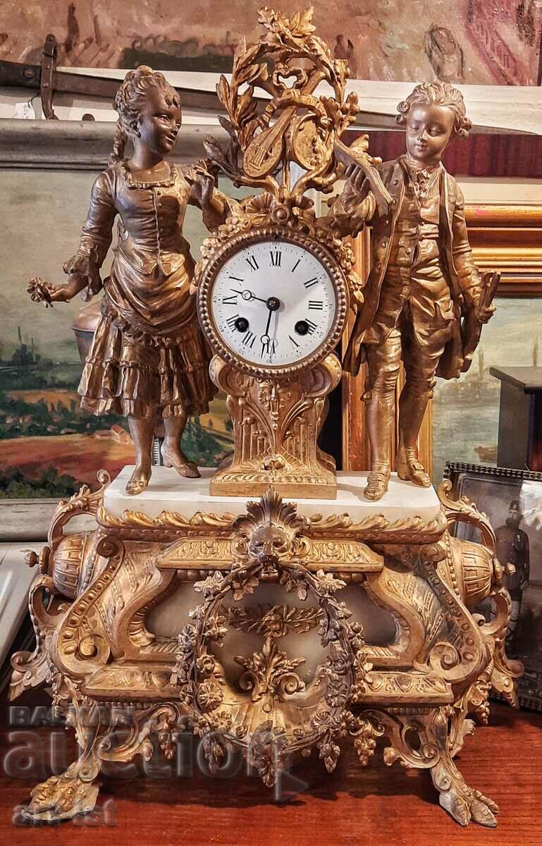Γαλλικό επιτραπέζιο ρολόι αντίκα από το 1860
