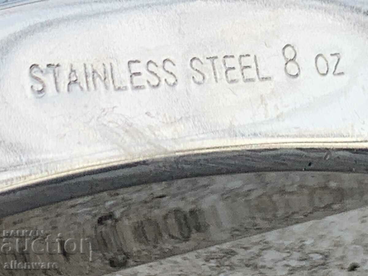 Jim Beam metal alcohol bottle - 5 Jim Beam metal alcohol bottle - 5