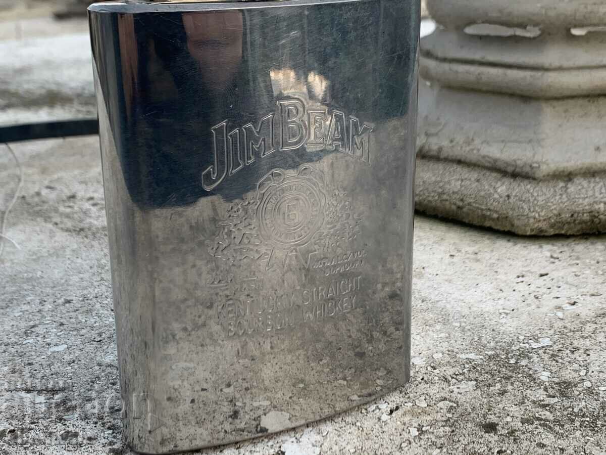 Метална флашка за алкохол Jim Beam