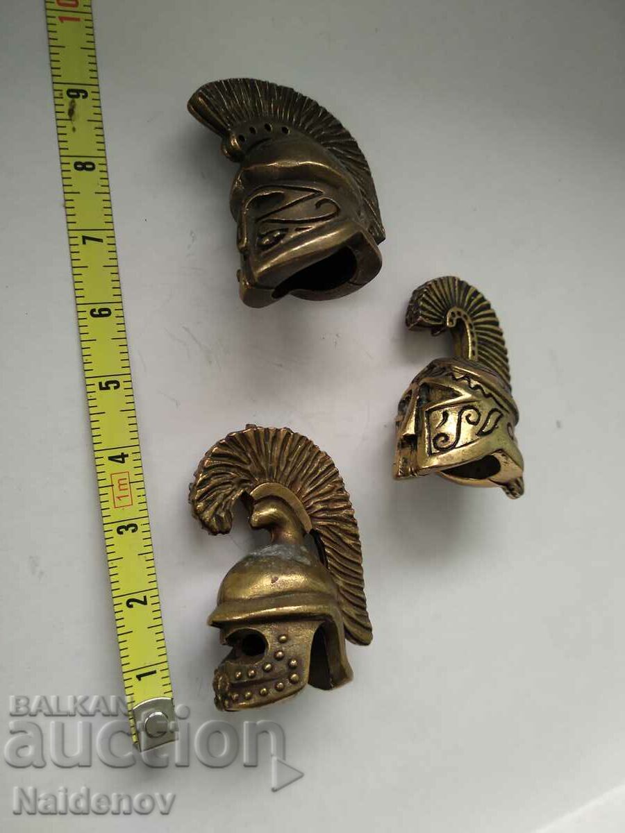 Auction Roman helmet metal lot 3 pcs. Auction Roman helmet metal lot 3 pcs.