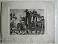 1950 Italy card graphic drypoint signature