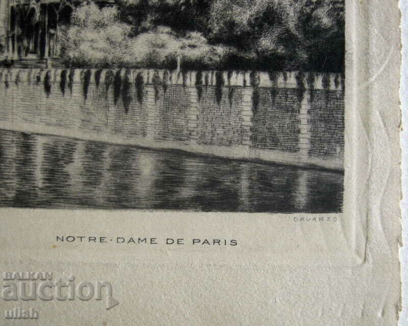 Κάρτα χαρακτικής του 1950 Γραφικά ξηρού σημείου Notre Dame με τιμή 20.00 BGN | € 10.23 Κάρτα χαρακτικής του 1950 Γραφικά ξηρού σημείου Notre Dame με τιμή 20.00 BGN | € 10.23