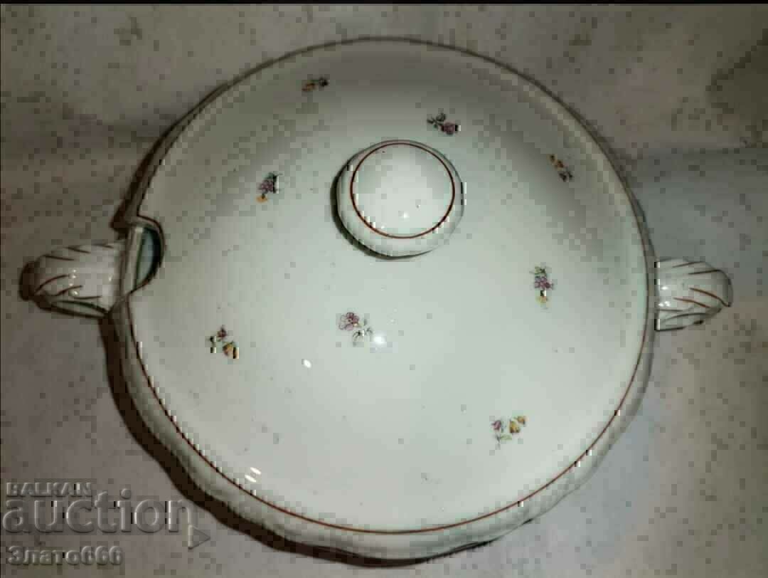 Old Bulgarian porcelain soup bowl with price 10.00 BGN | € 5.11 Old Bulgarian porcelain soup bowl with price 10.00 BGN | € 5.11