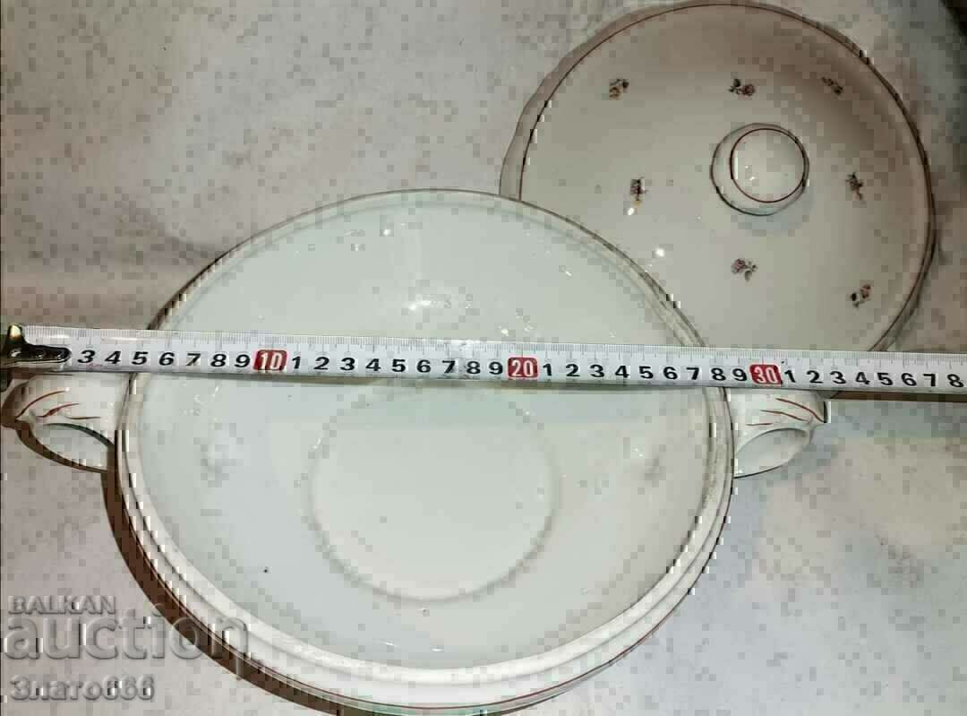 Auction Old Bulgarian porcelain soup bowl Auction Old Bulgarian porcelain soup bowl
