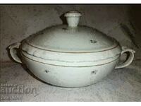 Old Bulgarian porcelain soup bowl