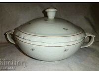 Old Bulgarian porcelain soup bowl