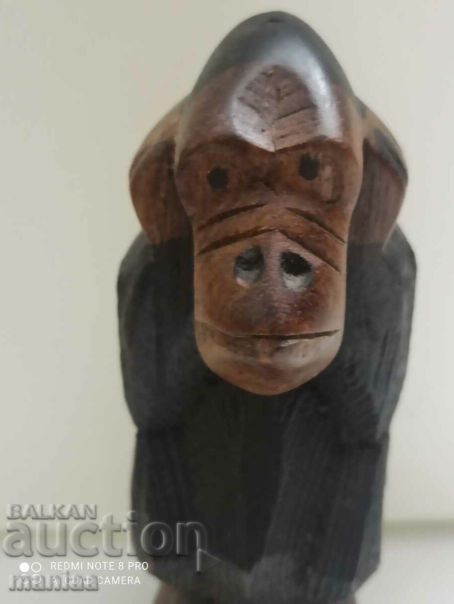 African wooden monkey figure with price 29.00 BGN | € 14.83 African wooden monkey figure with price 29.00 BGN | € 14.83