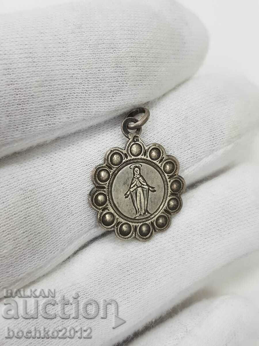 Δημοπρασία Old Silver Saint Medalion 1899 Δημοπρασία Old Silver Saint Medalion 1899