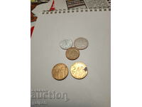 YUGOSLAVIA - LOT OF COINS 1 and 2 DINARS - 5 pcs. - BGN 2.5