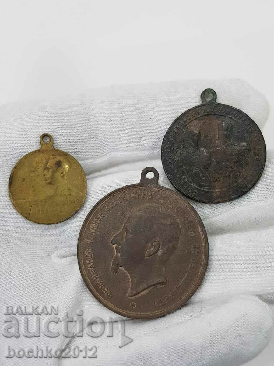 3 royal medals, medal Ferdinand I, Boris III
