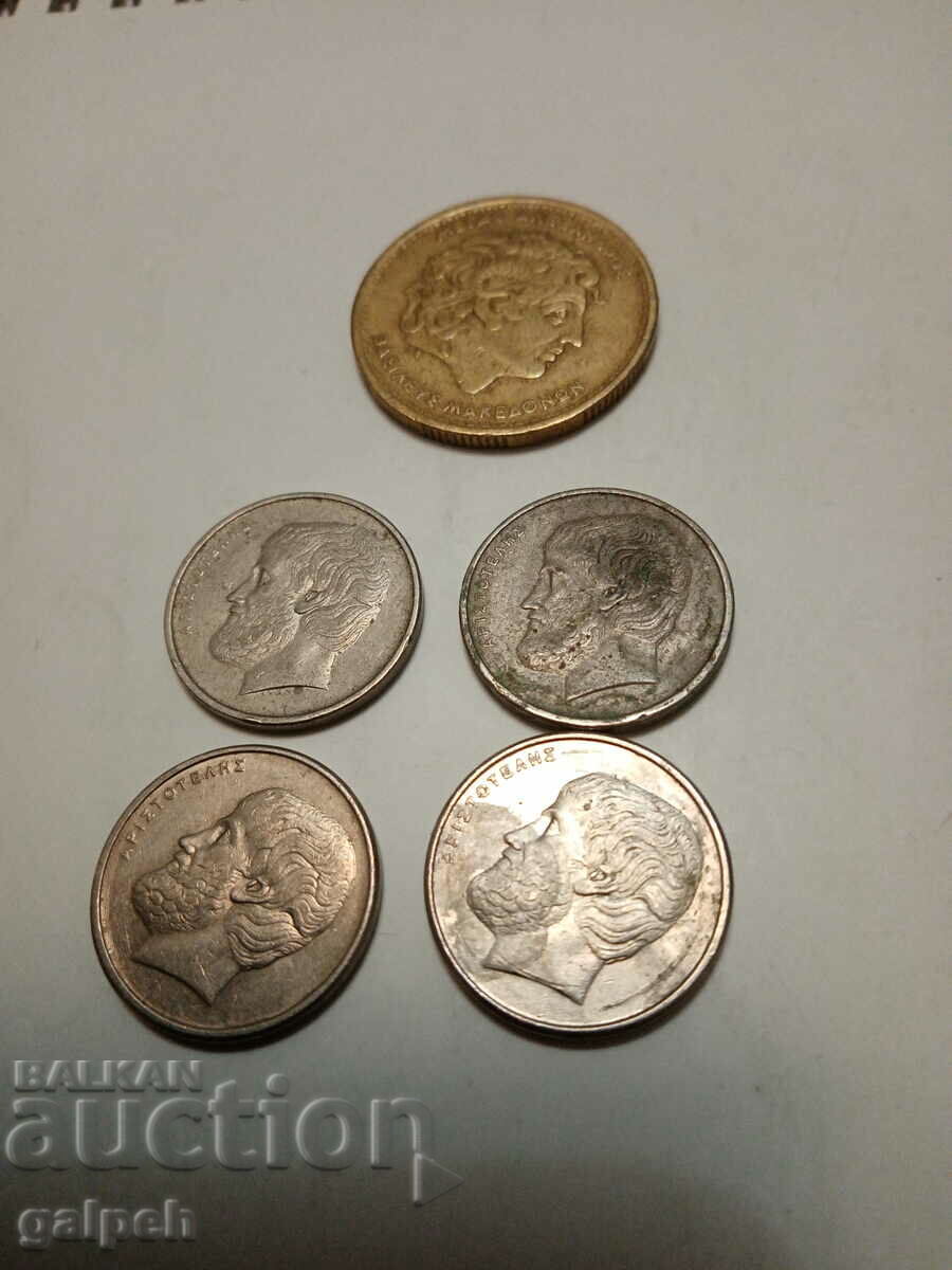 Delivery of GREECE - LOT OF COINS - 100 and 5 drachmas - 5 pcs. - BGN 2.2 Delivery of GREECE - LOT OF COINS - 100 and 5 drachmas - 5 pcs. - BGN 2.2
