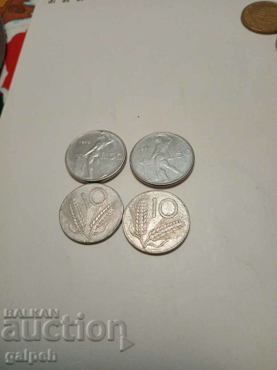 Auction ITALY - LOT 200,100,50,10 LIRI - 9 pcs. - BGN 5 Auction ITALY - LOT 200,100,50,10 LIRI - 9 pcs. - BGN 5