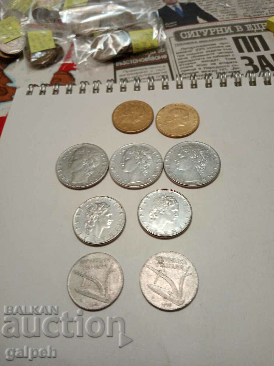 Delivery of ITALY - LOT 200,100,50,10 LIRI - 9 pcs. - BGN 5 Delivery of ITALY - LOT 200,100,50,10 LIRI - 9 pcs. - BGN 5