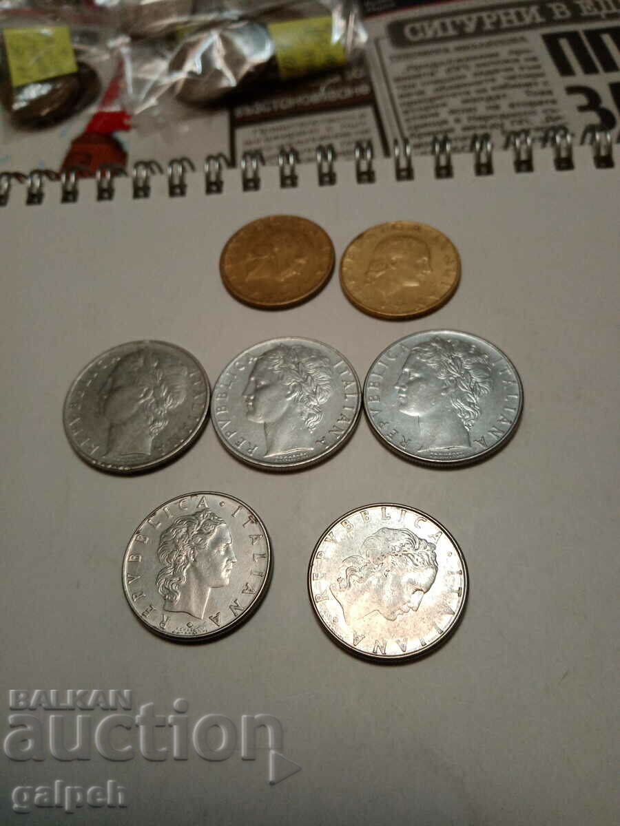 ITALY - LOT 200,100,50,10 LIRI - 9 pcs. - BGN 5 - 5 ITALY - LOT 200,100,50,10 LIRI - 9 pcs. - BGN 5 - 5
