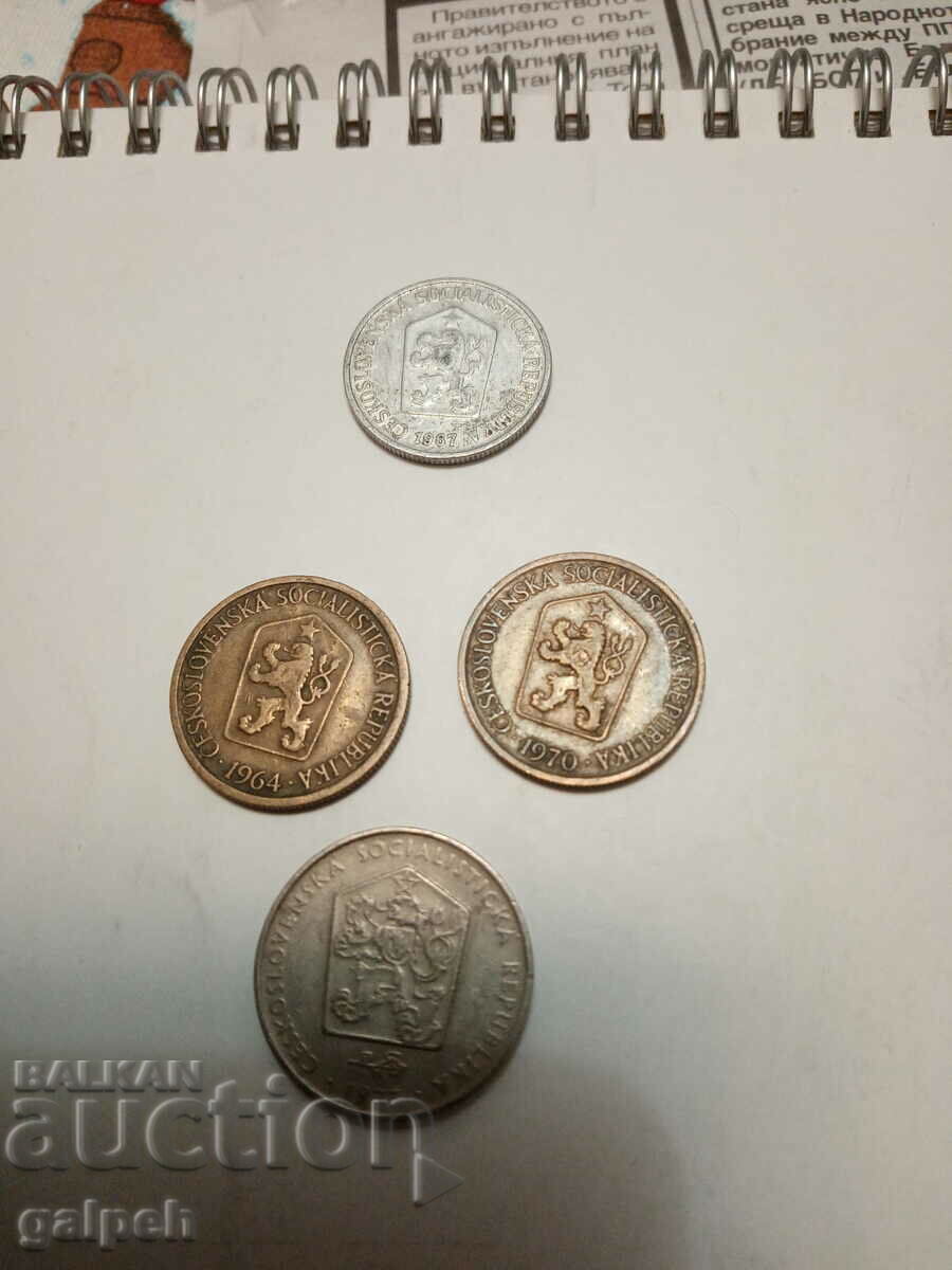 CZECHOSLOVAKIA/CZECH REPUBLIC - COINS - 5 pcs. - BGN 2 - 6 CZECHOSLOVAKIA/CZECH REPUBLIC - COINS - 5 pcs. - BGN 2 - 6