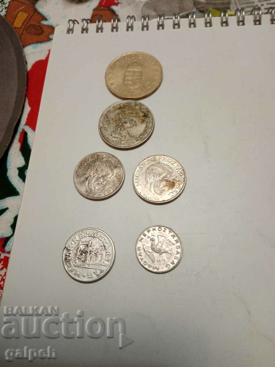 HUNGARY - LOT OF COINS - 6 pcs. - BGN 1.8 - 5 HUNGARY - LOT OF COINS - 6 pcs. - BGN 1.8 - 5