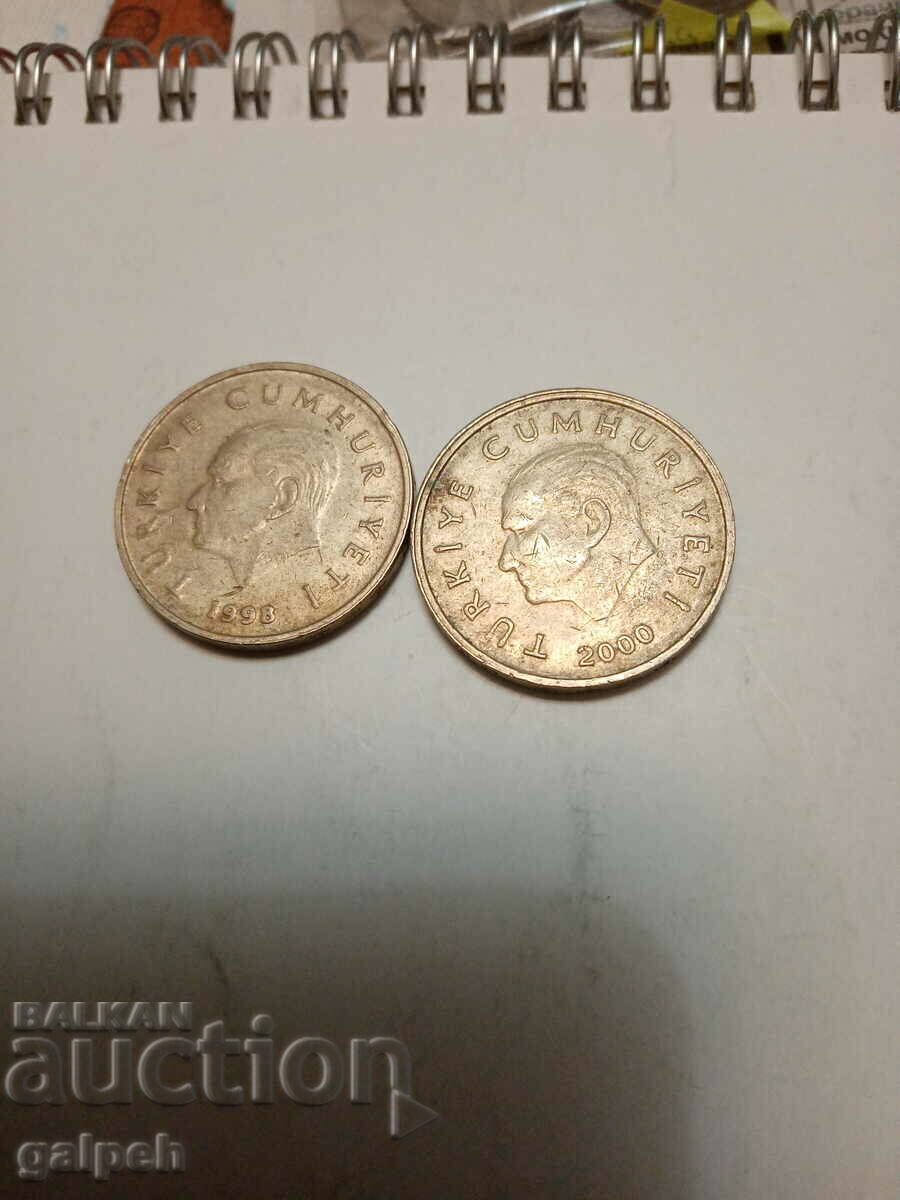 TURKEY - LOT OF COINS - 4 pcs. - BGN 2.2 - 6