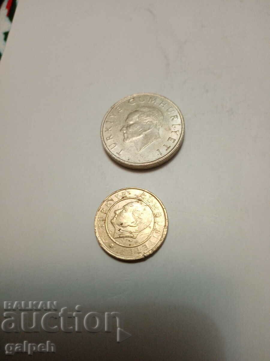 TURKEY - LOT OF COINS - 4 pcs. - BGN 2.2 - 7